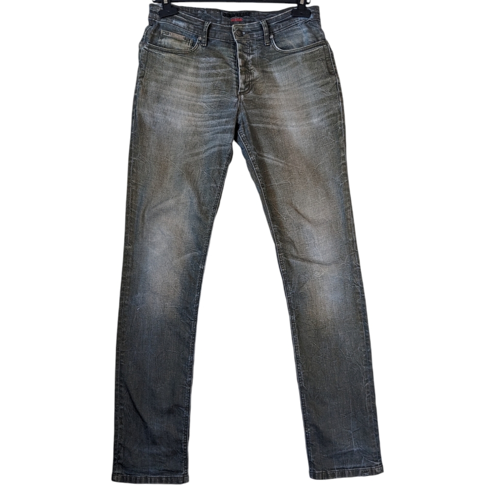 Zadig & Voltaire jeans straight leg size 28.  Brown wash to jeans.  Small flaw